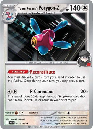 Team Rocket's Porygon-Z ( 155) [SV10 Destined Rivals] (Reverse Holofoil)