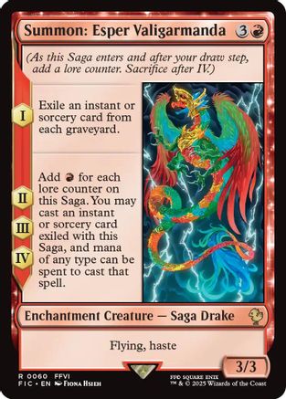 Summon: Esper Valigarmanda [Commander: FINAL FANTASY] Foil Rare