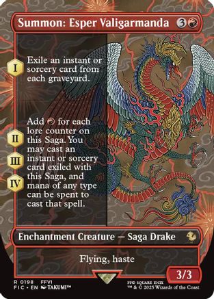 Summon: Esper Valigarmanda (Borderless) [Commander: FINAL FANTASY] Foil Rare