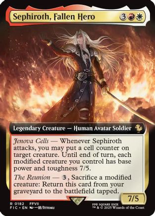 Sephiroth, Fallen Hero (Extended Art) [Commander: FINAL FANTASY] Rare