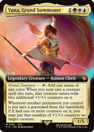 Yuna, Grand Summoner (Extended Art) [Commander: FINAL FANTASY] Foil Mythic