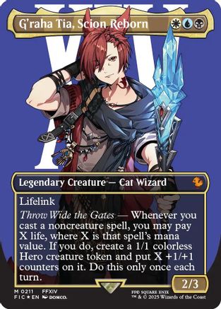 G'raha Tia, Scion Reborn (Borderless) (Surge Foil) [Commander: FINAL FANTASY] Foil Mythic
