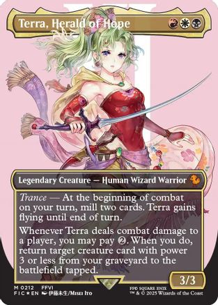 Terra, Herald of Hope (Borderless) (Surge Foil) [Commander: FINAL FANTASY] Foil Mythic