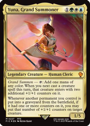 Yuna, Grand Summoner (Surge Foil) [Commander: FINAL FANTASY] Foil Mythic