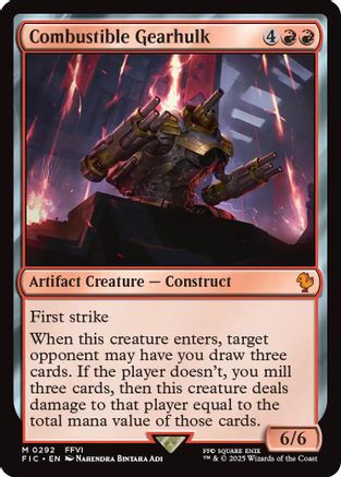 Combustible Gearhulk [Commander: FINAL FANTASY] Mythic