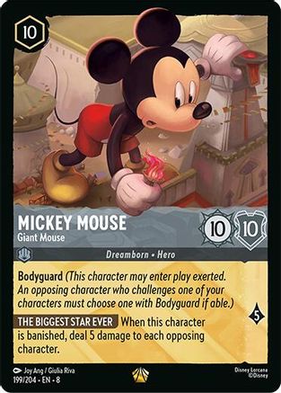Mickey Mouse - Giant Mouse (199/204) Reign of Jafar (Cold Foil)