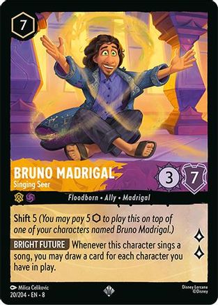 Bruno Madrigal - Singing Seer (20/204) Reign of Jafar (Cold Foil)