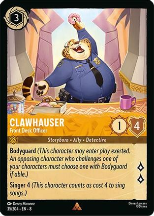 Clawhauser - Front Desk Officer (35/204) Reign of Jafar (Cold Foil)