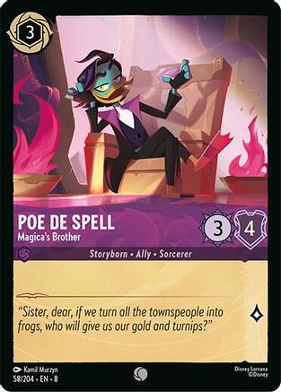 Poe De Spell - Magica's Brother (58/204) Reign of Jafar (Cold Foil)