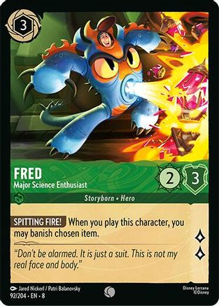 Fred - Major Science Enthusiast (92/204) Reign of Jafar (Cold Foil)