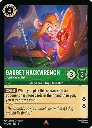 Gadget Hackwrench - Quirky Scientist (99/204) Reign of Jafar (Cold Foil)