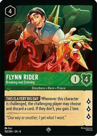 Flynn Rider - Breaking and Entering (102/204) Reign of Jafar (Cold Foil)