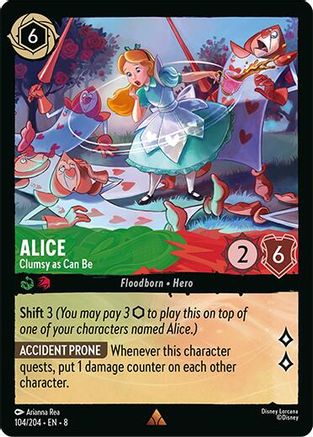 Alice - Clumsy as Can Be (104/204) Reign of Jafar (Cold Foil)