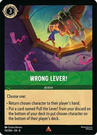 Wrong Lever! (116/204) Reign of Jafar (Cold Foil)