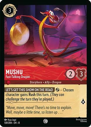 Mushu - Fast-Talking Dragon (130/204) Reign of Jafar (Cold Foil)