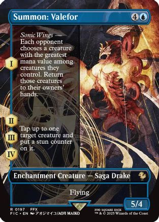 Summon: Valefor (Borderless) [Commander: FINAL FANTASY] Rare