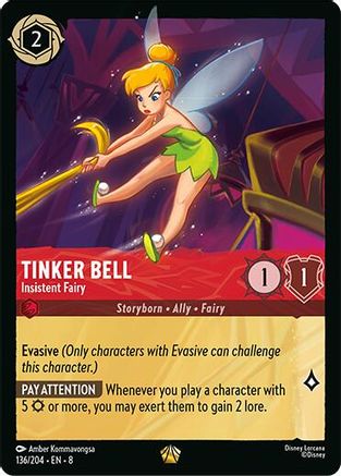 Tinkerbell - Insistent Fairy (136/204) Reign of Jafar (Cold Foil)