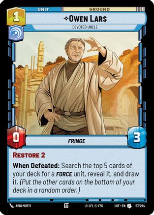 Owen Lars - Devoted Uncle (57/264) [Legends of the Force]