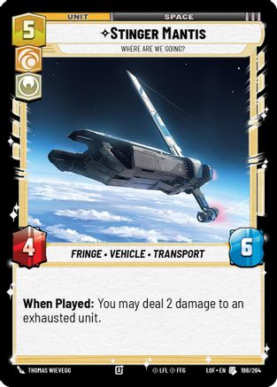 Stinger Mantis - Where Are We Going? (198/264) [Legends of the Force]