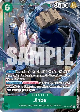 Jinbe (031) (Alternate Art) [A Fist of Divine Speed] Super Rare