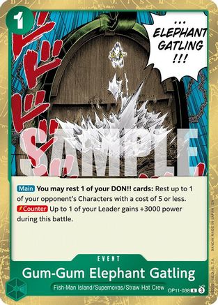Gum-Gum Elephant Gatling [A Fist of Divine Speed] Rare