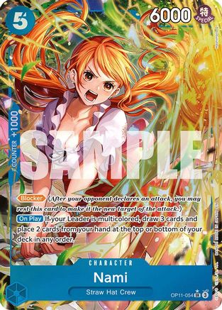 Nami (054) (Alternate Art) [A Fist of Divine Speed] Super Rare