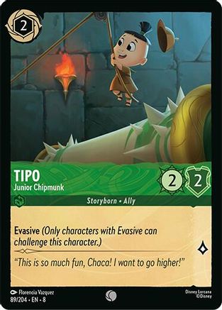 Tipo - Junior Chipmunk (89/204) Reign of Jafar (Non-Foil)
