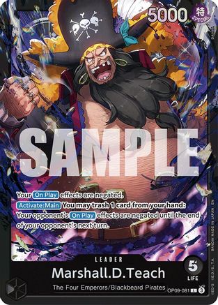 Marshall.D.Teach (OP09-081) [Starter Deck 27: BLACK Marshall.D.Teach] Leader