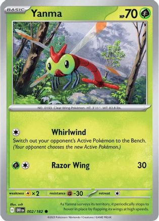 Yanma (002/182) [SV10 Destined Rivals] (Reverse Holofoil)