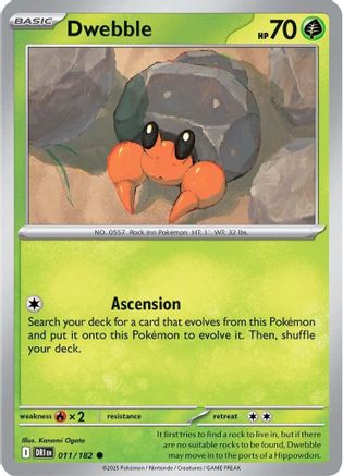 Dwebble ( 011) [SV10 Destined Rivals] (Reverse Holofoil)