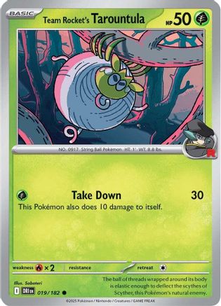Team Rocket's Tarountula (019) [SV10 Destined Rivals] (Reverse Holofoil)