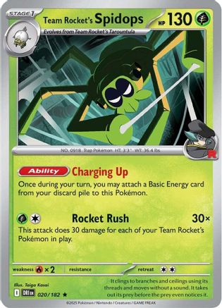 Team Rocket's Spidops ( 020/182) [SV10 Destined Rivals] (Holofoil)