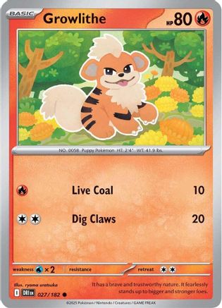 Growlithe ( 027) [SV10 Destined Rivals] (Reverse Holofoil)