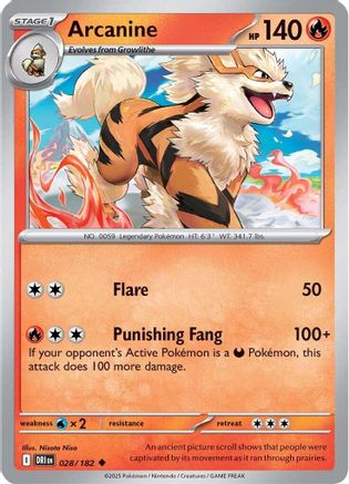 Arcanine ( 028) [SV10 Destined Rivals] (Reverse Holofoil)