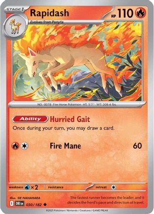 Rapidash ( 030/182) [SV10 Destined Rivals] (Reverse Holofoil)