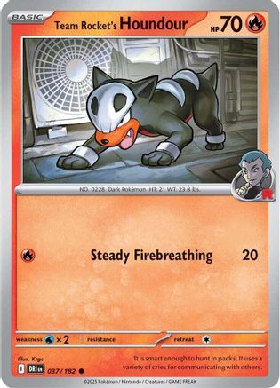 Team Rocket's Houndour ( 037) [SV10 Destined Rivals] (Reverse Holofoil)