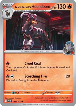 Team Rocket's Houndoom ( 038/182) [SV10 Destined Rivals] (Reverse Holofoil)