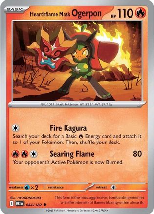 Hearthflame Mask Ogerpon ( 044) [SV10 Destined Rivals] (Reverse Holofoil)