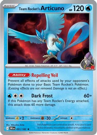 Team Rocket's Articuno ( 051) [SV10 Destined Rivals] (Reverse Holofoil)