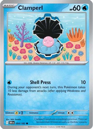 Clamperl ( 054/182) [SV10 Destined Rivals] (Reverse Holofoil)