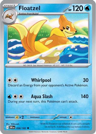Floatzel ( 058) [SV10 Destined Rivals] (Reverse Holofoil)