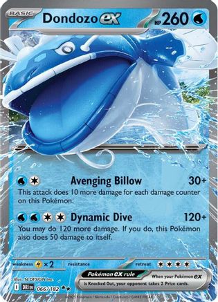 Dondozo ex ( 066/182) [SV10 Destined Rivals] (Holofoil)
