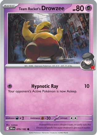 Team Rocket's Drowzee ( 079) [SV10 Destined Rivals] (Reverse Holofoil)
