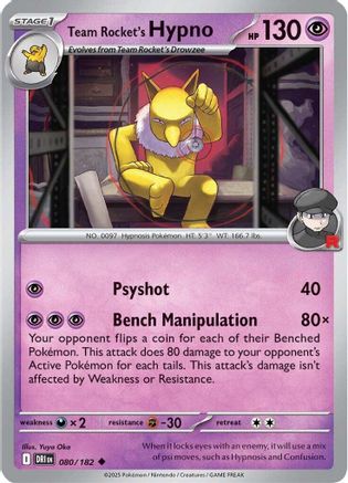 Team Rocket's Hypno ( 080) [SV10 Destined Rivals] (Reverse Holofoil)