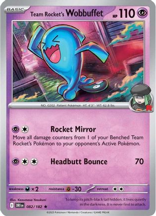 Team Rocket's Wobbuffet (082) [SV10 Destined Rivals] (Holofoil)