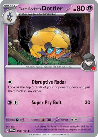 Team Rocket's Dottler ( 088) [SV10 Destined Rivals] (Non-Foil)