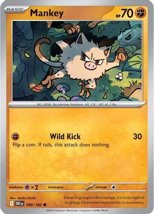 Mankey ( 090) [SV10 Destined Rivals] (Reverse Holofoil)