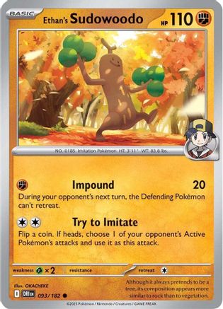 Ethan's Sudowoodo (093) [SV10 Destined Rivals] (Reverse Holofoil)