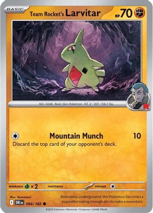 Team Rocket's Larvitar ( 094) [SV10 Destined Rivals] (Reverse Holofoil)