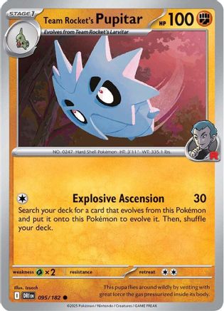 Team Rocket's Pupitar ( 095) [SV10 Destined Rivals] (Reverse Holofoil)